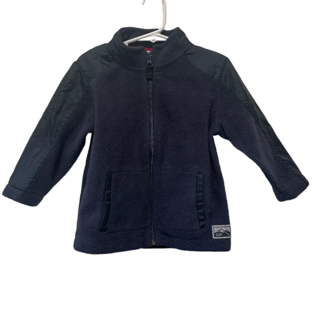 Baby Gap Navy Blue Fleece Winter Zip up Jacket  Sweatshirt Size 3